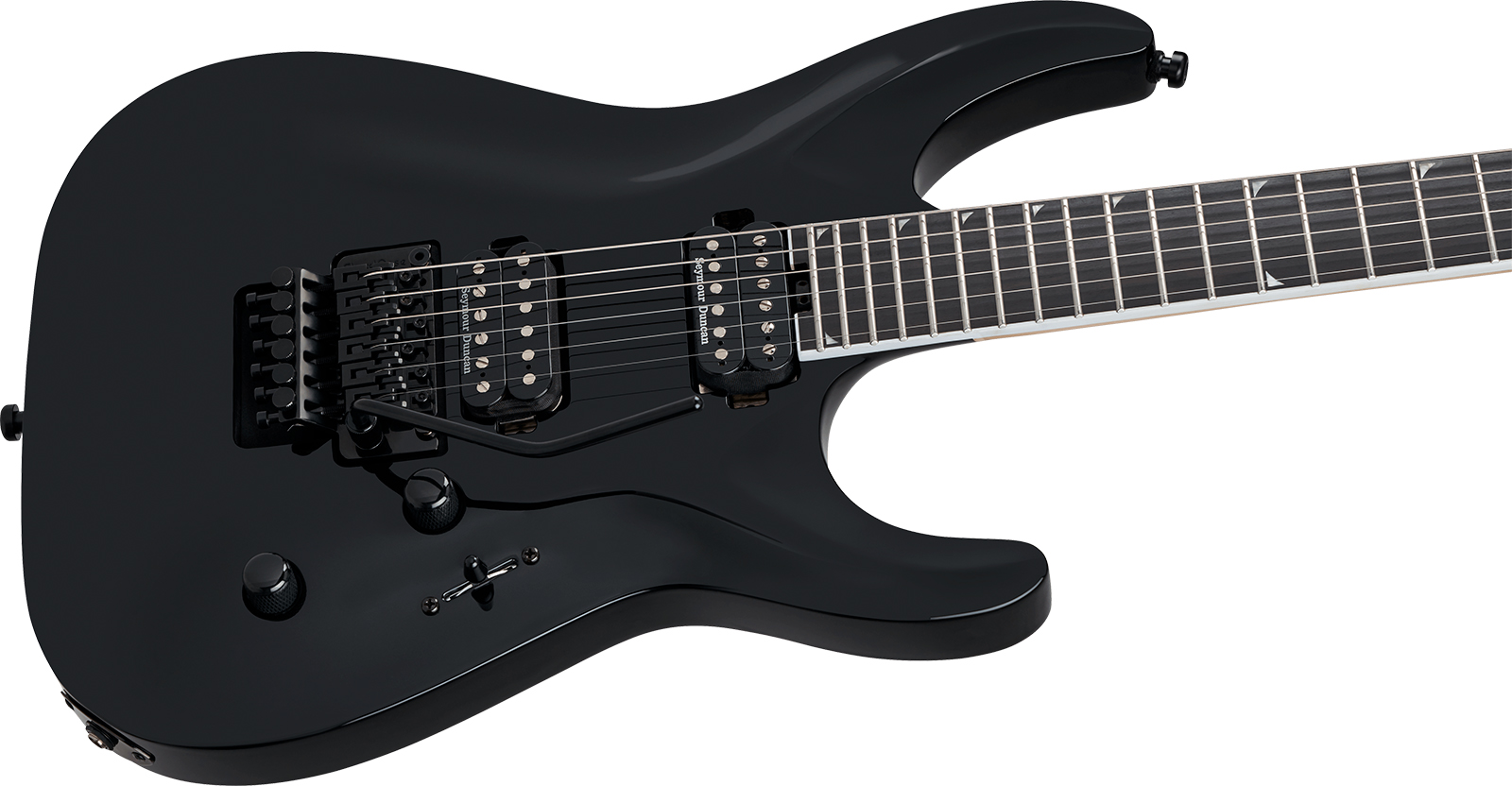 Jackson Sla2 Ht Pro Plus 2h Seymour Duncan Fr Eb - Gloss Black - Guitarra electrica metalica - Variation 2