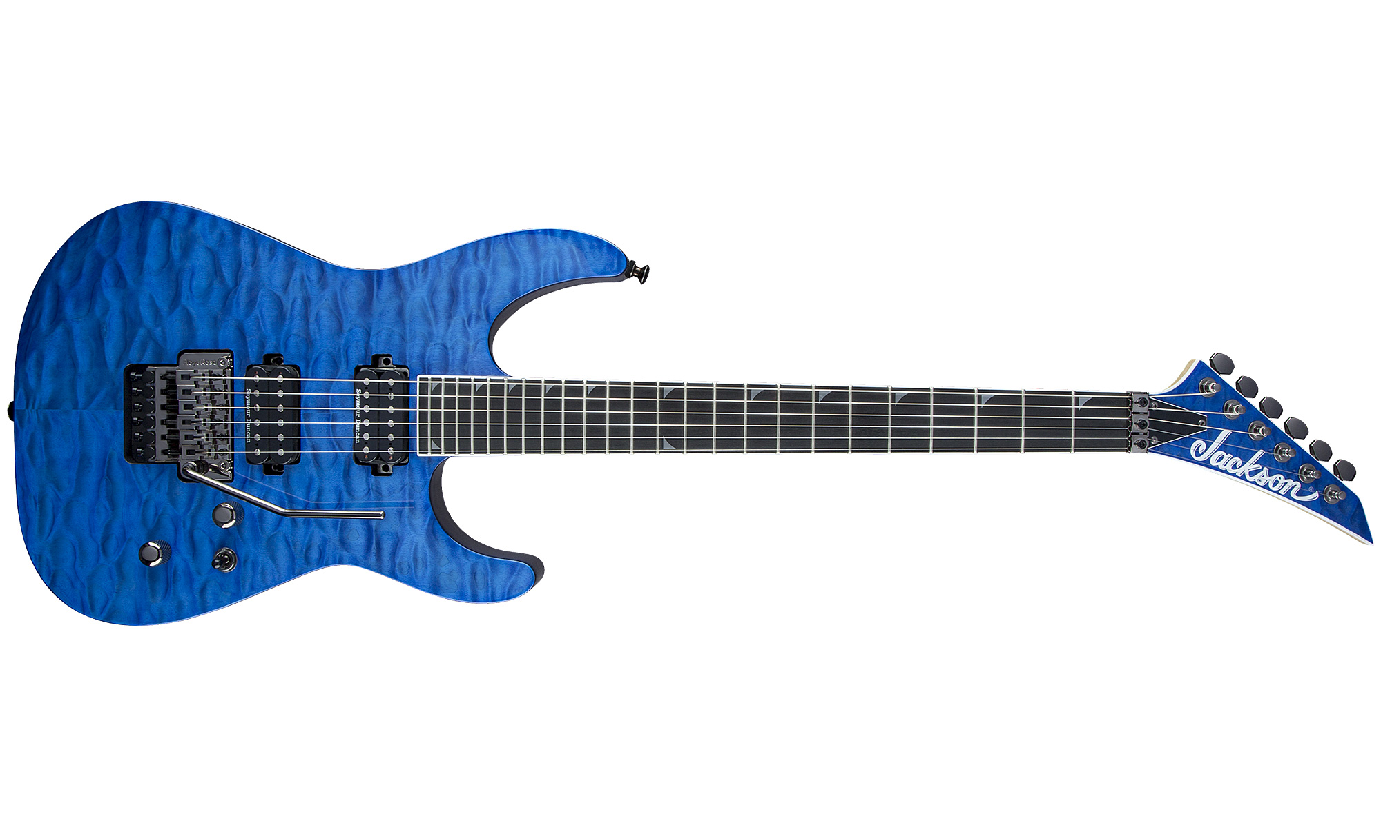 Jackson Soloist Pro Sl2q Mah Hh Seymour Duncan Fr Eb - Transparent Blue - Guitarra eléctrica con forma de str. - Variation 1