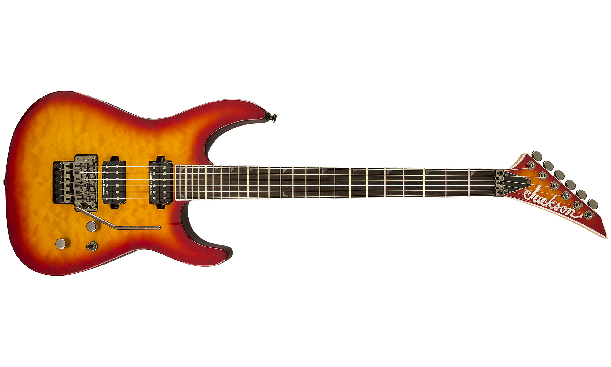 Jackson Soloist Sl2q Mah Pro Hh Seymour Duncan Fr Eb - Burnt Cherry Sunburst - Guitarra eléctrica con forma de str. - Variation 1