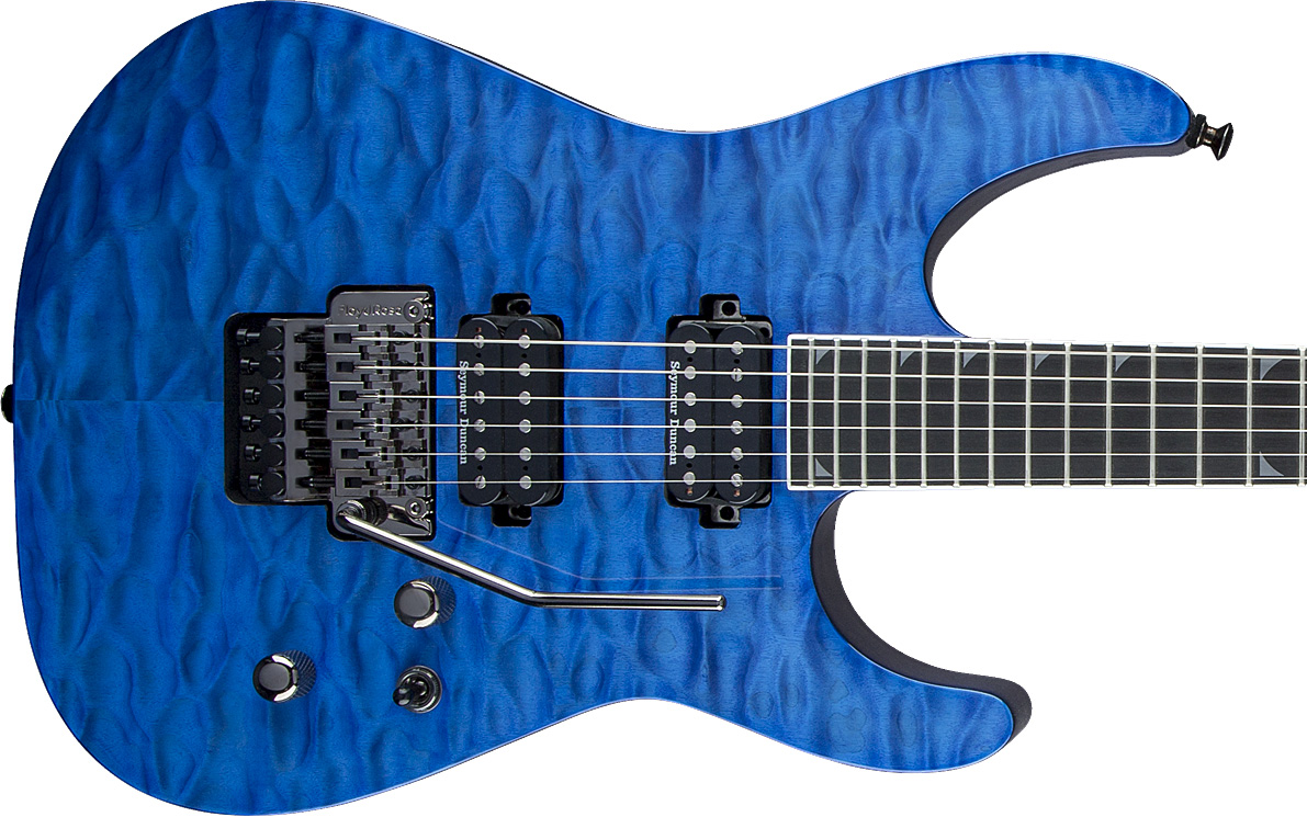 Jackson Soloist Pro Sl2q Mah Hh Seymour Duncan Fr Eb - Transparent Blue - Guitarra eléctrica con forma de str. - Variation 2