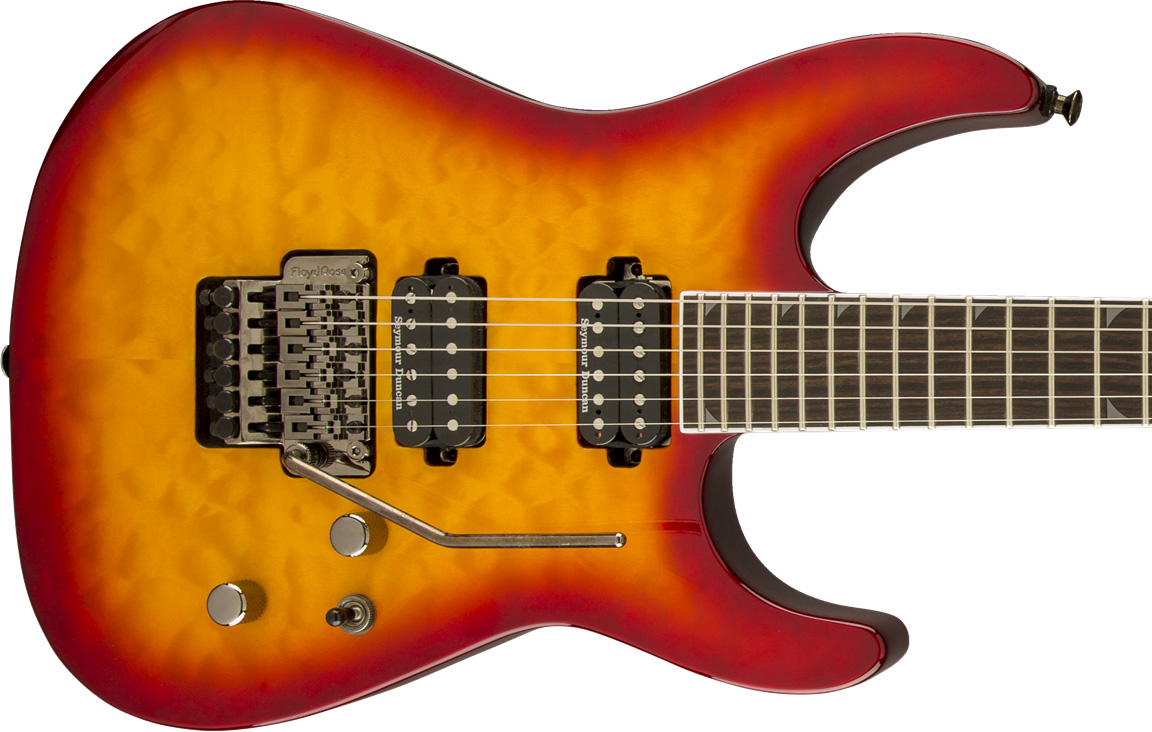 Jackson Soloist Sl2q Mah Pro Hh Seymour Duncan Fr Eb - Burnt Cherry Sunburst - Guitarra eléctrica con forma de str. - Variation 2