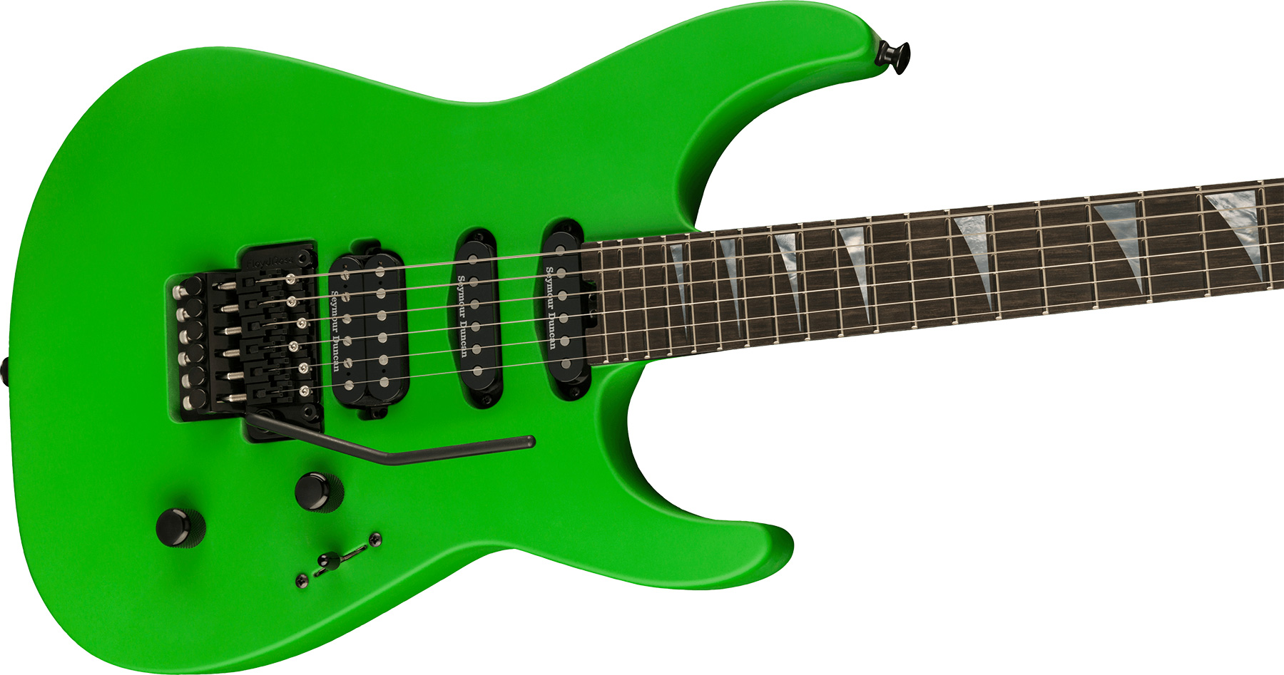 Jackson Soloist Sl3 American Series Usa Hss Seymour Duncan Fr Eb - Satin Slime Green - Guitarra eléctrica con forma de str. - Variation 2