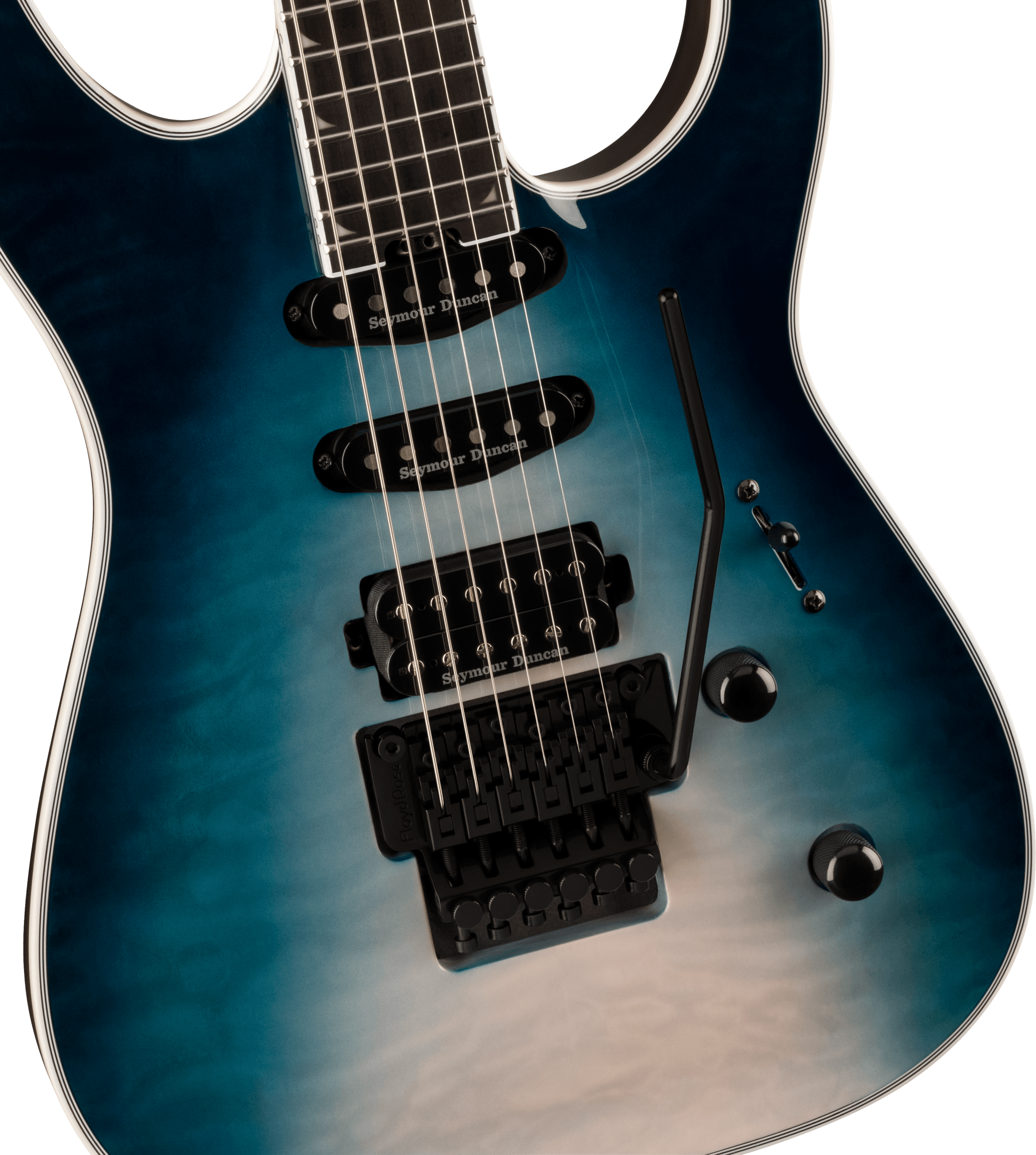 Jackson Soloist Sla3q Pro Plus Hss Seymour Duncan Fr Eb - Polar Burst - Guitarra eléctrica con forma de str. - Variation 2