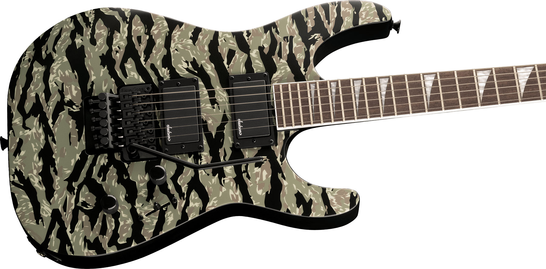 Jackson Soloist Slx Dx 2h Fr Lau - Tiger Jungle Camo - Guitarra eléctrica con forma de str. - Variation 2