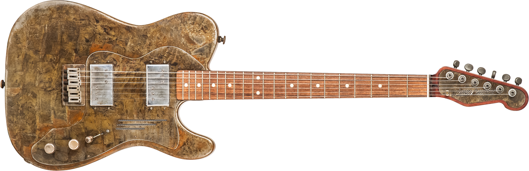 James Trussart Deluxe Steelguard Caster Perf. Back Wide Range 2h Rw Rusty #17148 - Rust O Matic - Guitarra eléctrica semi caja - Main picture
