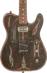 Guitarra eléctrica con forma de tel James trussart SteelCaster #21167 - Rust o matic pinstriped