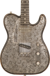 Guitarra eléctrica con forma de tel James trussart SteelTopCaster #21135 - Antique silver paisley