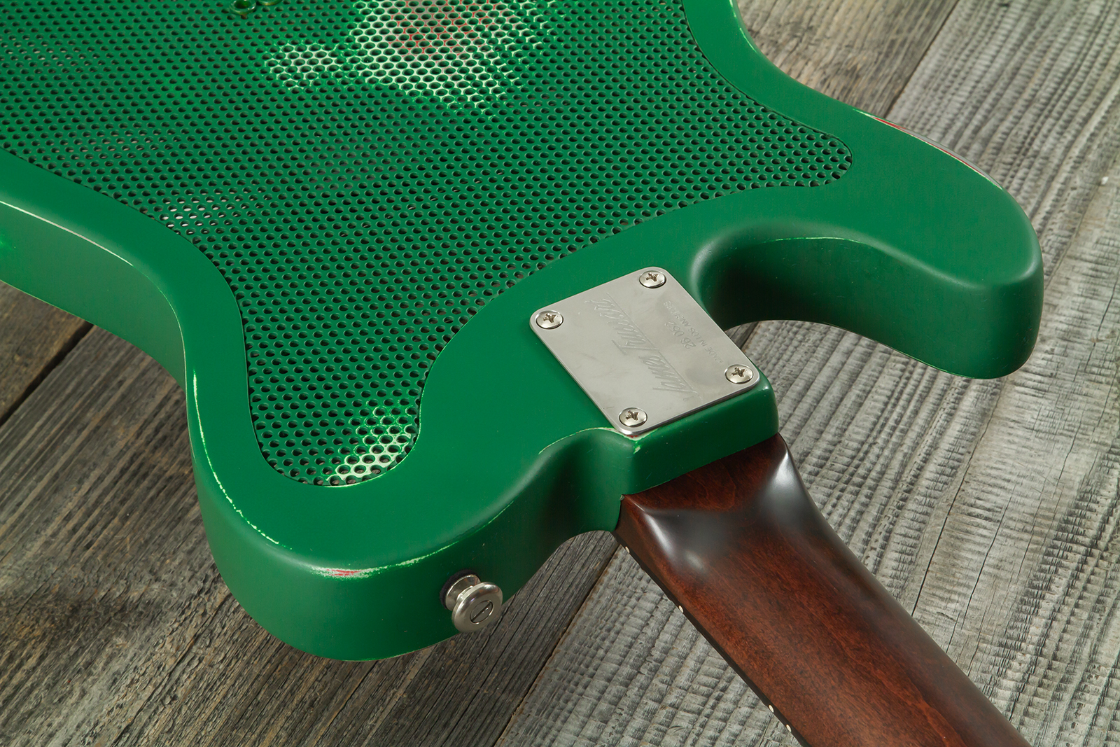 James Trussart Steelcaster Sh Ht Rw #26052 - Red Star Holey Gator Pickguard - Guitarra eléctrica semi caja - Variation 11