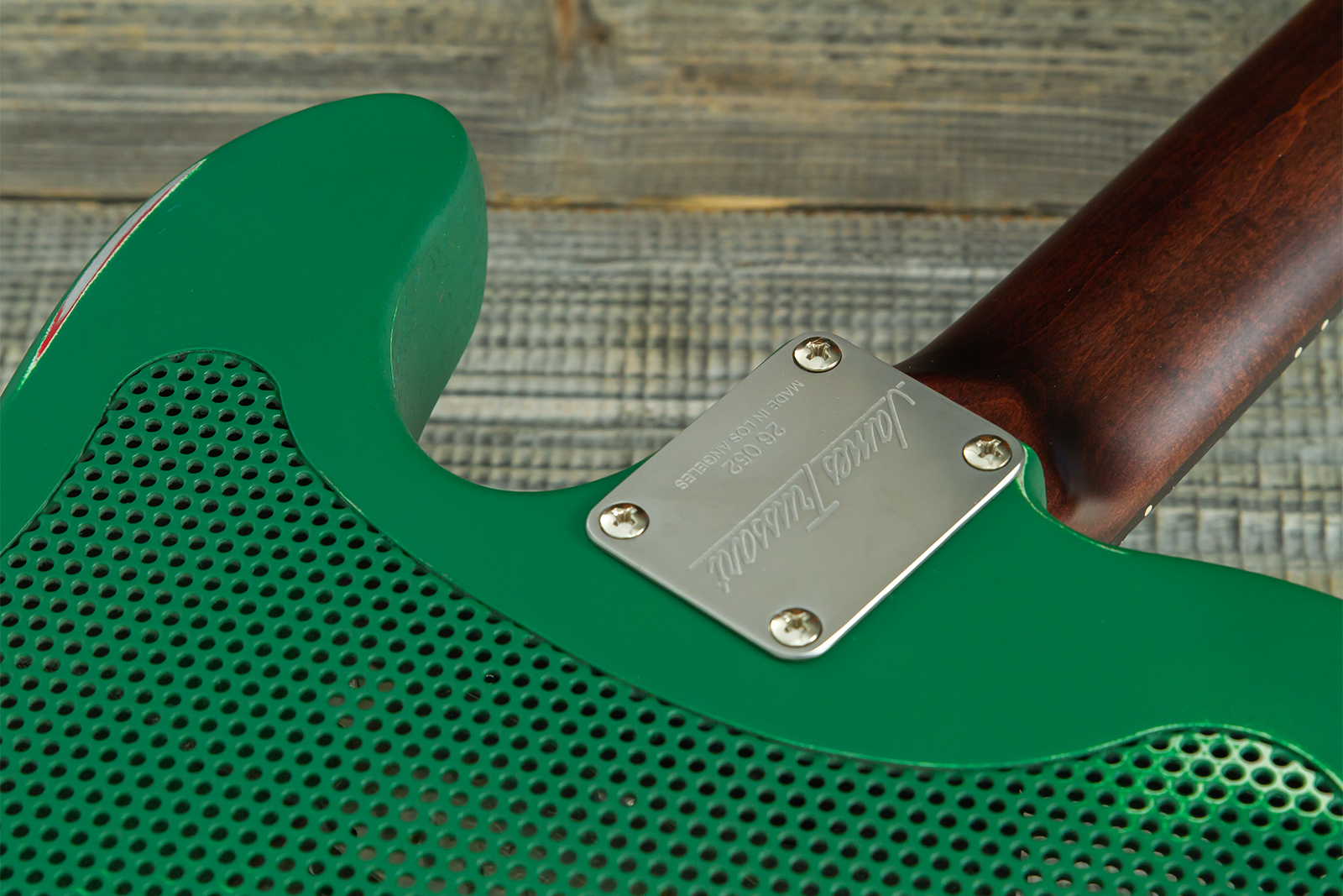 James Trussart Steelcaster Sh Ht Rw #26052 - Red Star Holey Gator Pickguard - Guitarra eléctrica semi caja - Variation 13