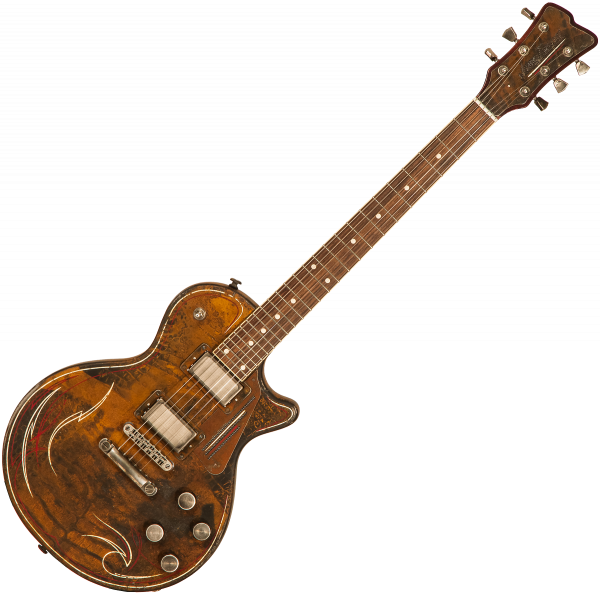 Guitarra eléctrica de cuerpo sólido James trussart SteelDeville #21171 - Rust o matic pinstriped