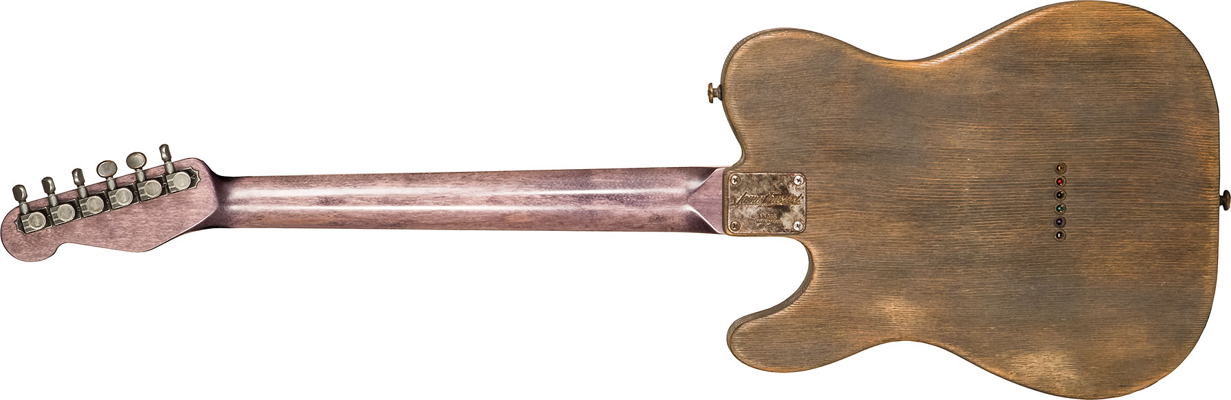 James Trussart Steelguard Caster Sugar Pine Sh Eb #18035 - Rust O Matic Gator Grey Driftwood - Guitarra eléctrica con forma de tel - Variation 1