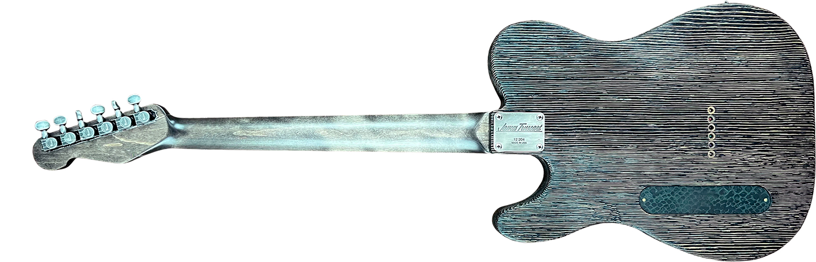 James Trussart Steeltopcaster Sh Ht Mn #12204 - Rusty Engraved Snake Skin - Guitarra eléctrica con forma de tel - Variation 2