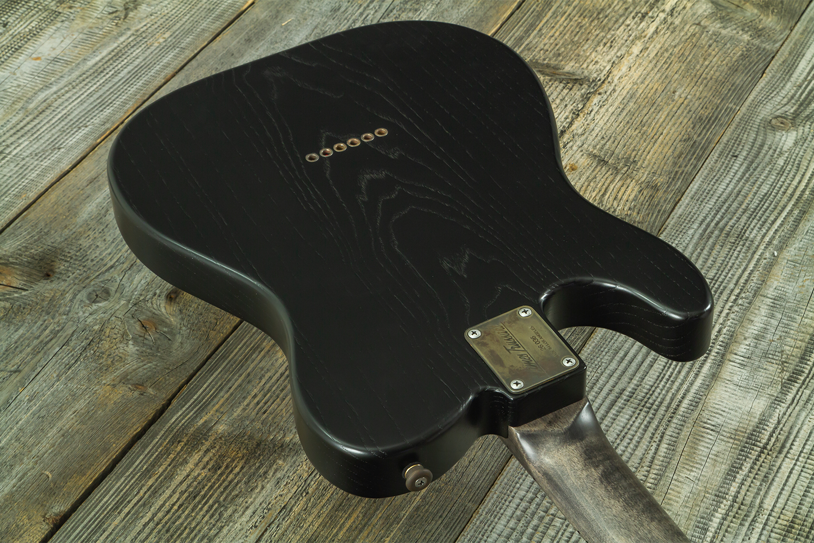 James Trussart Steeltopcaster Sh Ht Mn #26036 - Rust & Black Paisley Engraved - Guitarra eléctrica con forma de tel - Variation 8