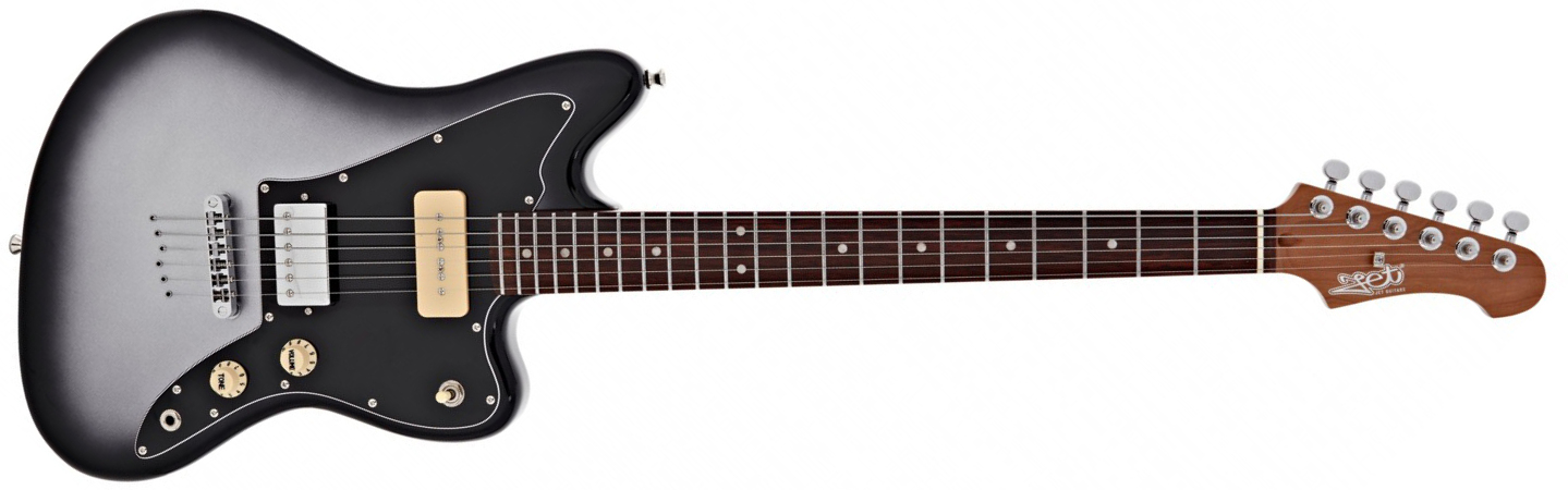 Jet Guitars Jj 350 Baritone Ht H P-90 Rw - Moonburst Lunar Eclipse - Guitarra eléctrica barítono - Main picture