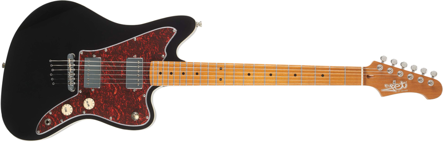 Jet Guitars Jj350 Bk 2h Ht Mn - Black - Guitarra electrica retro rock - Main picture