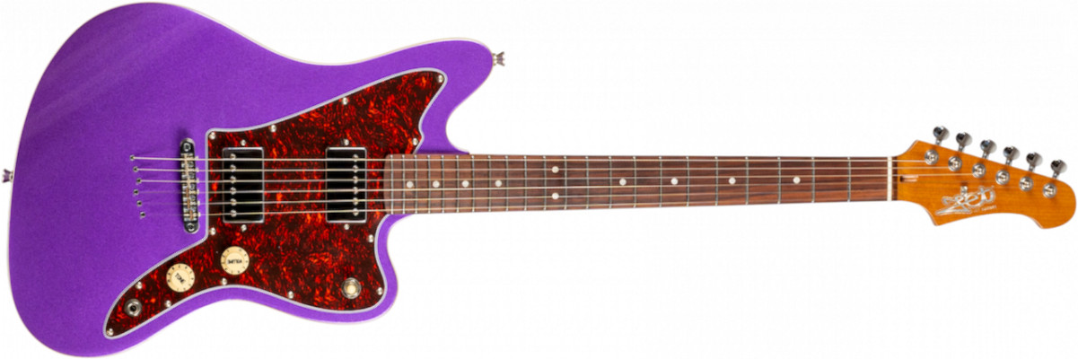 Jet Guitars Jj350 Bk 2h Ht Mn - Purple - Guitarra electrica retro rock - Main picture