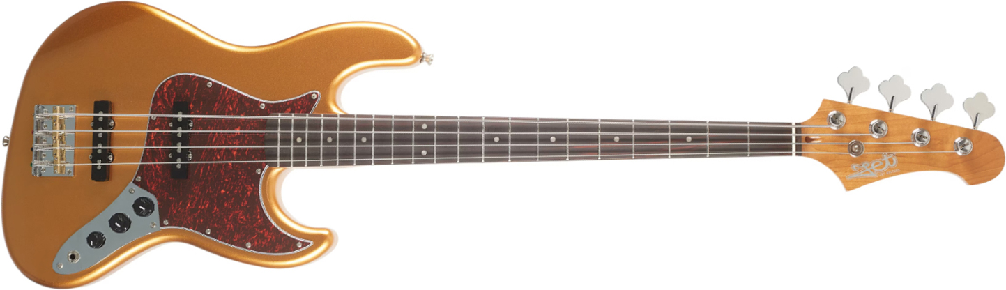 Jet Guitars Jjb300 Gd Rw - Gold Rosewood - Bajo eléctrico de cuerpo sólido - Main picture