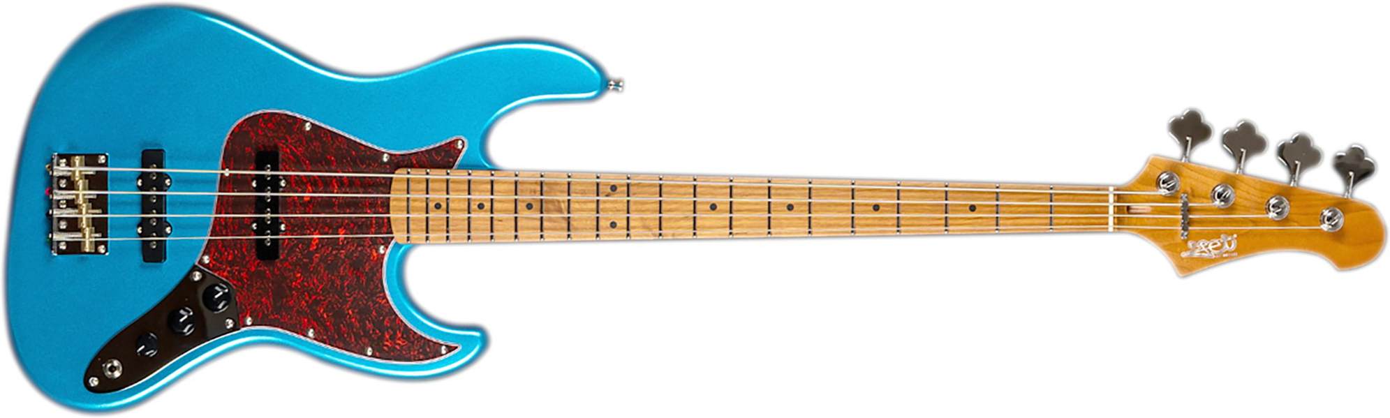 Jet Guitars Jjb300 Lpb Mn - Lake Placid Blue - Bajo eléctrico de cuerpo sólido - Main picture
