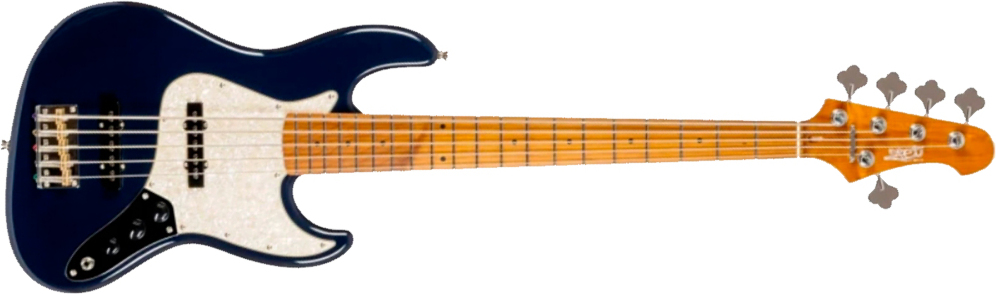 Jet Guitars Jjb305 Dbl 5c Mn - Deep Blue - Bajo eléctrico de cuerpo sólido - Main picture