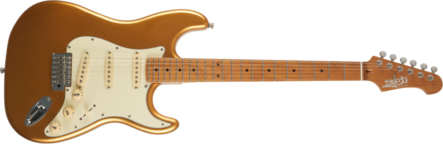 Jet Guitars Js300 Gd 3s Trem Mn - Gold - Guitarra eléctrica con forma de str. - Main picture