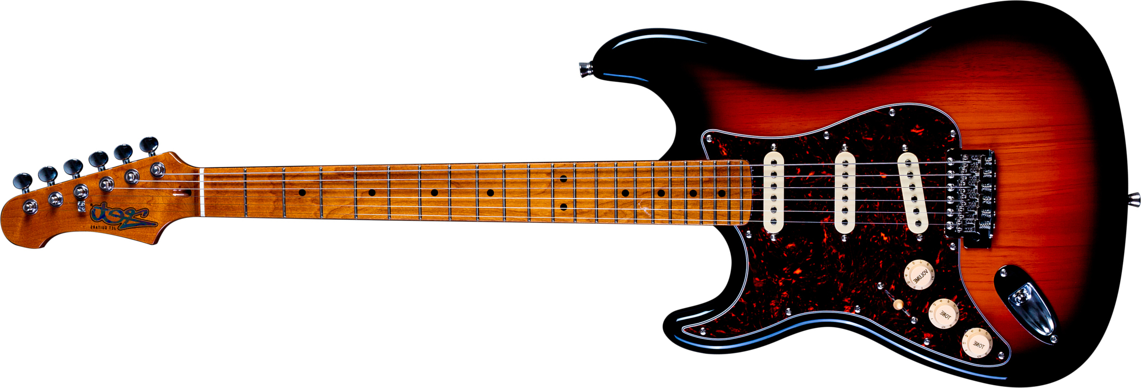 Jet Guitars Js300 Lh Sb Gaucher 3s Trem Mn - Sunburst - Guitarra eléctrica con forma de str. - Main picture