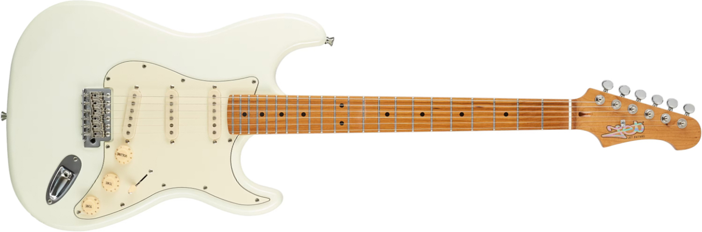 Jet Guitars Js300 Ow 3s Trem Mn - Olympic White - Guitarra eléctrica con forma de str. - Main picture