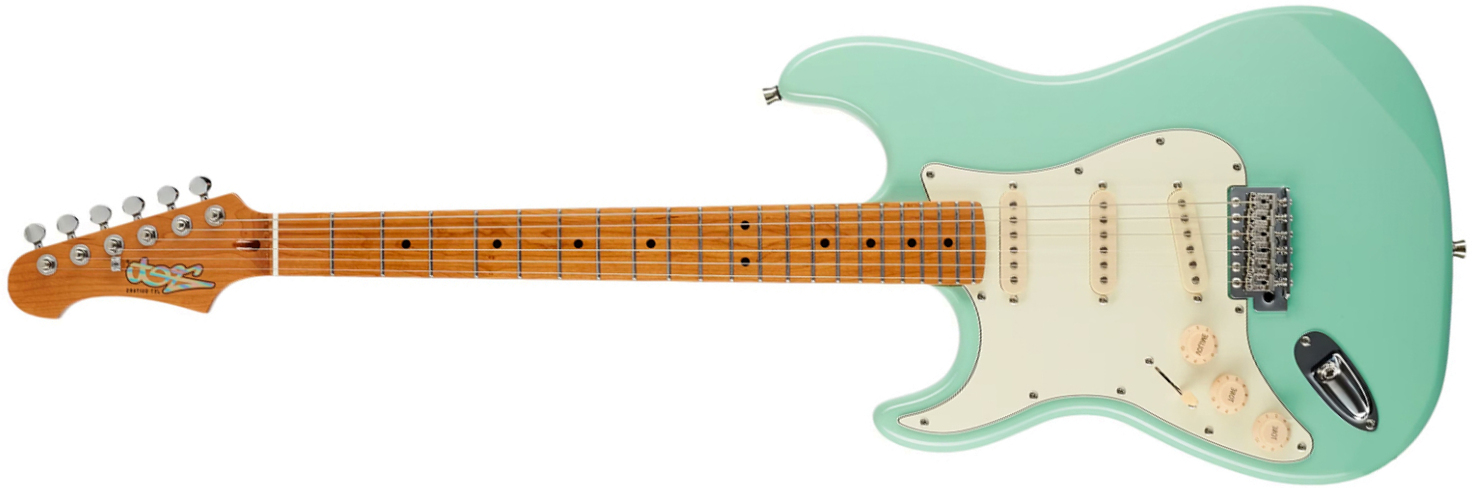 Jet Guitars Js300 Sfg Lh Gaucher  3s Trem Mn - Sea Foam Green - Guitarra eléctrica con forma de str. - Main picture