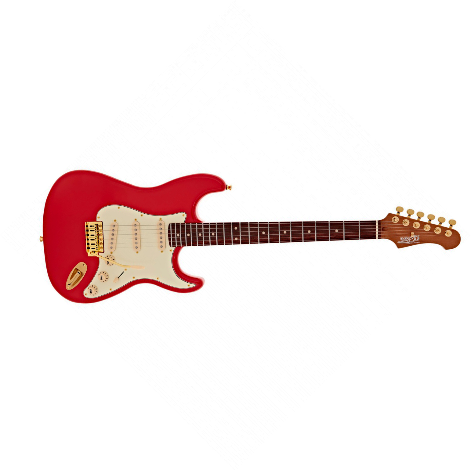 Jet Guitars Js380 Rd G 3s Trem Rw - Red - Guitarra eléctrica con forma de str. - Main picture