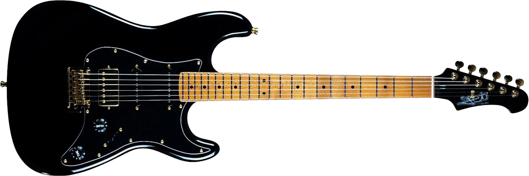 Jet Guitars Js400 Bk G Hss Ht Rw - Black - Guitarra eléctrica con forma de str. - Main picture
