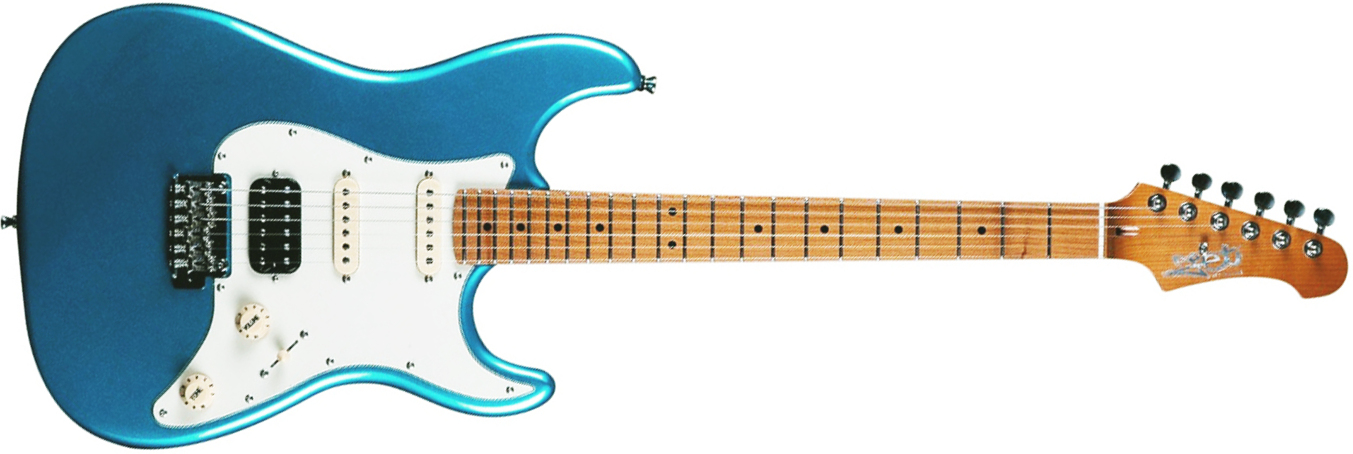Jet Guitars Js400 Lpb Hss Trem Mn - Lake Placid Blue - Guitarra eléctrica con forma de str. - Main picture