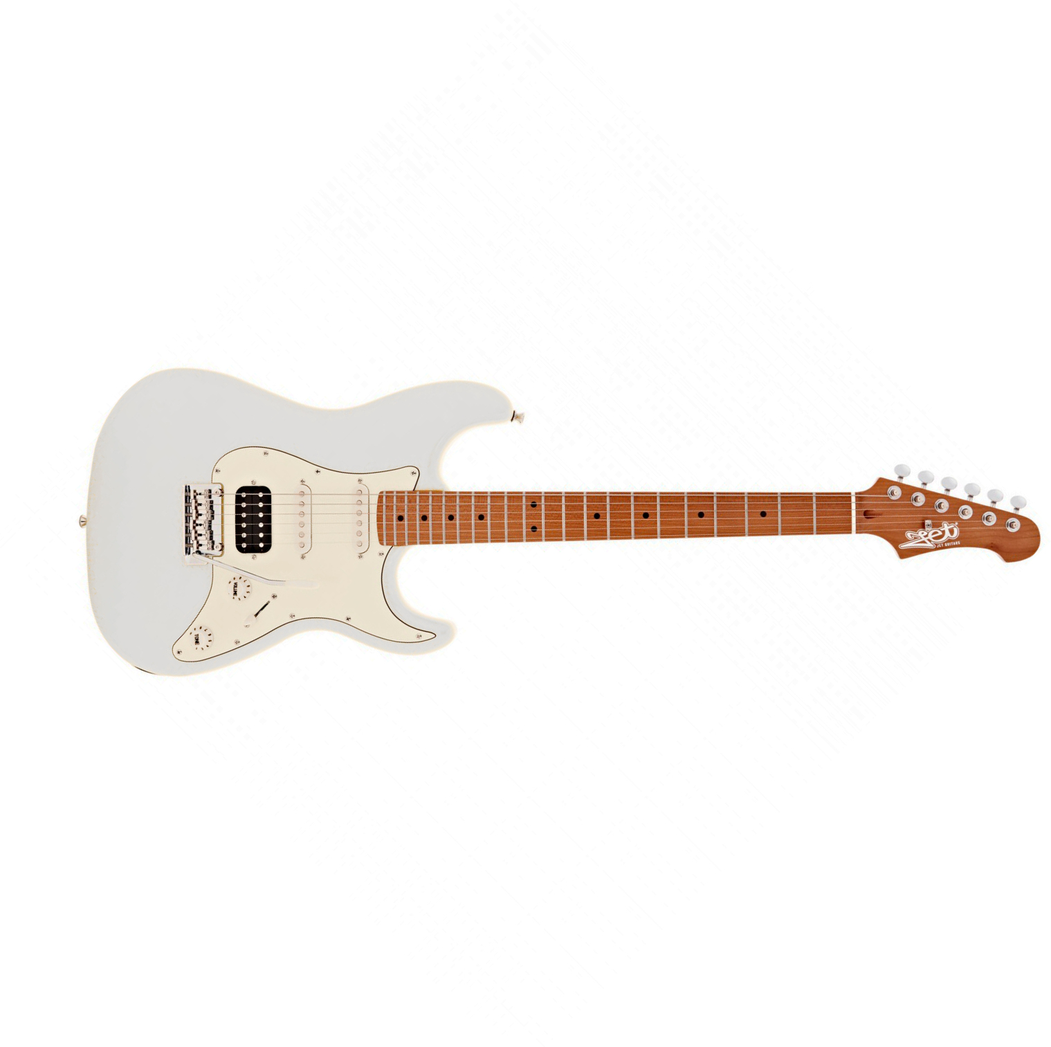 Jet Guitars Js400 Ow Hss Trem Mn - Olympic White - Guitarra eléctrica con forma de str. - Main picture