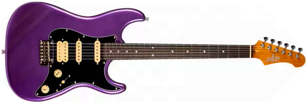 Jet Guitars Js400 Plm R Hss Trem Rw - Plum - Guitarra eléctrica con forma de str. - Main picture