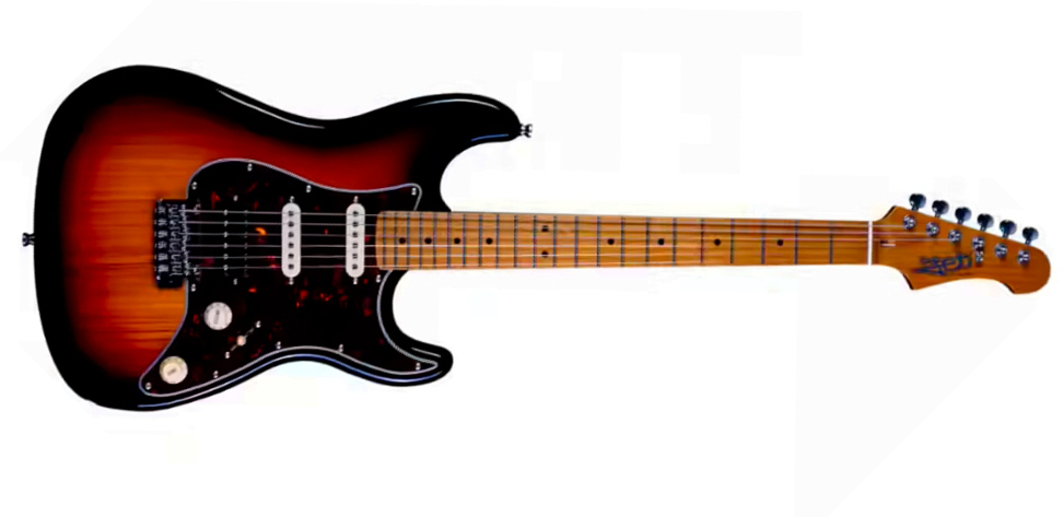 Jet Guitars Js400 Sb Hss Trem Mn - Sunburst - Guitarra eléctrica con forma de str. - Main picture