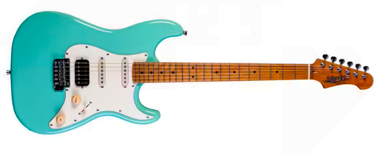 Jet Guitars Js400 Sg Hss Trem Mn - Sea Foam Green - Guitarra eléctrica con forma de str. - Main picture
