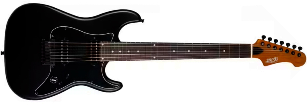 Jet Guitars Js407 Mbk 7c Baryton 2h Ht Rw - Matt Black - Guitarra eléctrica barítono - Main picture