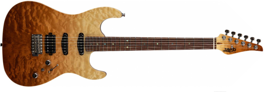 Jet Guitars Js45 Elite Hss Trem Rw - Fireburst Flame - Guitarra eléctrica con forma de str. - Main picture