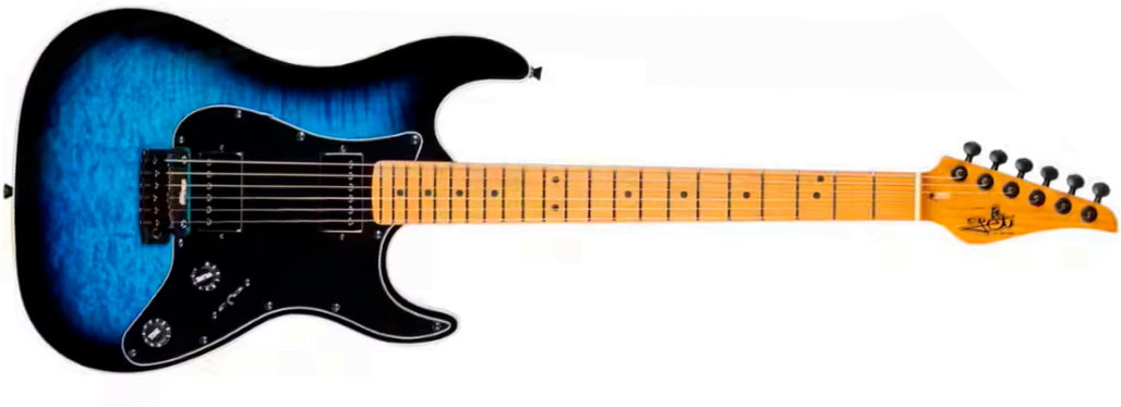 Jet Guitars Js450 Blb 2h Trem Mn - Blue Burst - Guitarra eléctrica con forma de str. - Main picture