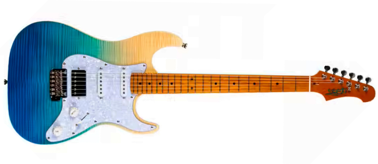 Jet Guitars Js450 Tbs Hss Trem Mn - Guitarra eléctrica con forma de str. - Main picture