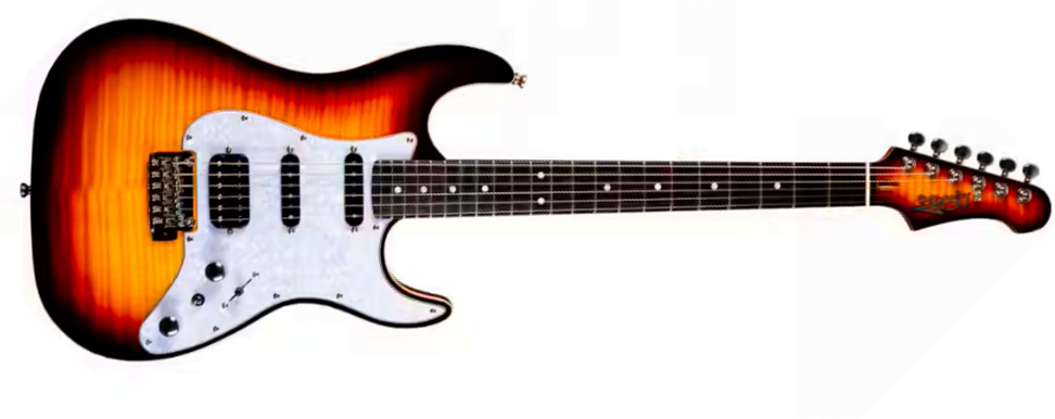 Jet Guitars Js600 Bs Trem Hss Eb - Sunburst - Guitarra eléctrica con forma de str. - Main picture