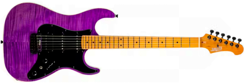 Jet Guitars Js600 Tpp Trem Hss Mn - Transparent Purple - Guitarra eléctrica con forma de str. - Main picture