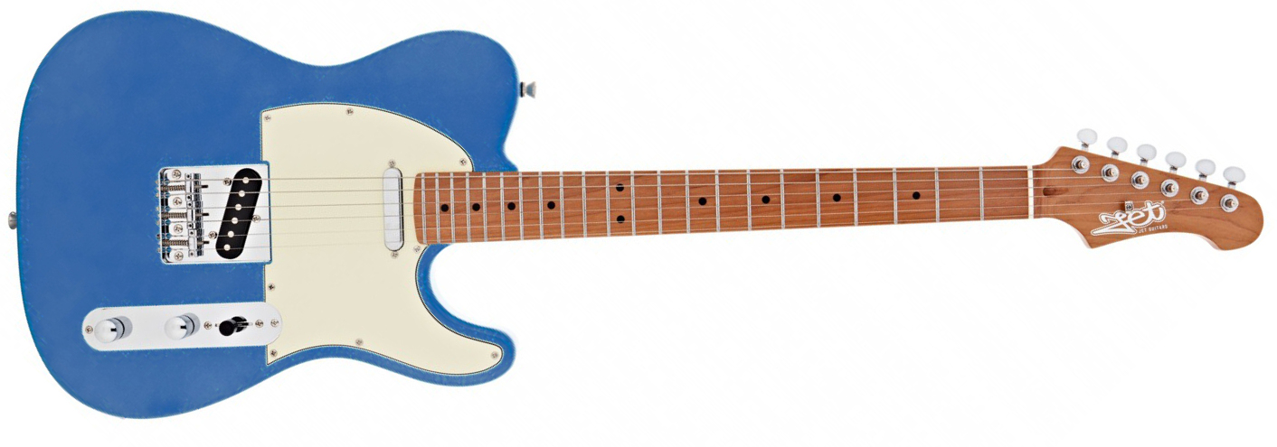 Jet Guitars Jt300 Lpb 2s Ht Mn - Lake Placid Blue - Guitarra eléctrica con forma de tel - Main picture