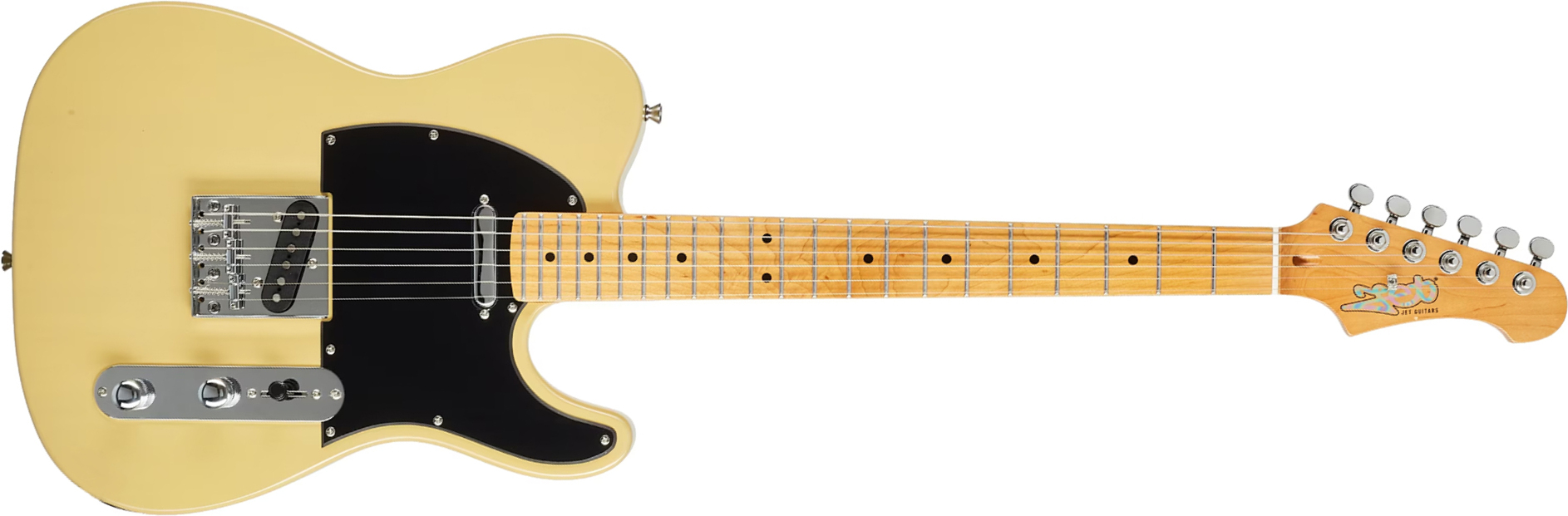 Jet Guitars Jt350 Bsc 2s Ht Mn - Butterscotch - Guitarra eléctrica con forma de tel - Main picture