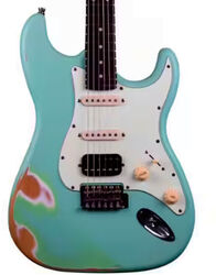 Guitarra eléctrica con forma de str. Jet guitars JS-400 SFG RLC - Sea Foam Green Relic