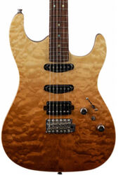 Guitarra eléctrica con forma de str. Jet guitars Elite JS-45 - Fireburst flame