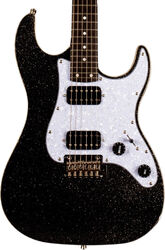 Guitarra eléctrica con forma de str. Jet guitars JS-500 BLS - Black sparkle