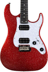Guitarra eléctrica con forma de str. Jet guitars JS-500 RDS - Red sparkle