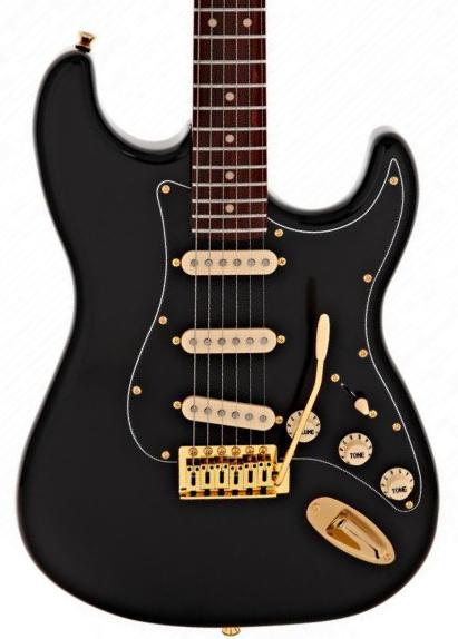 Guitarra eléctrica con forma de str. Jet guitars JS-380 BK G - black