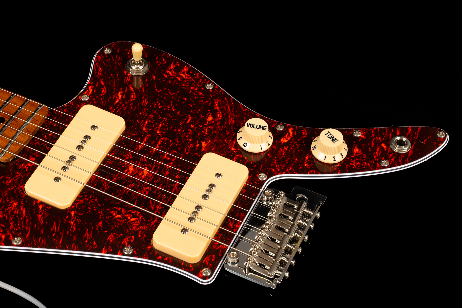 Jet Guitars Jj300 P90 Bk 2s Ht Mn - Black - Guitarra electrica retro rock - Variation 3