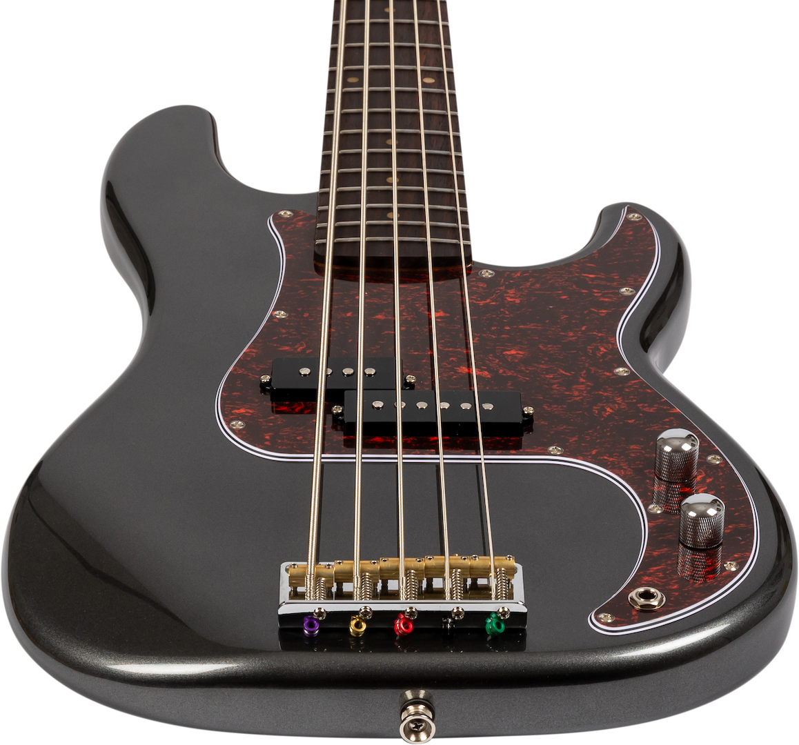 Jet Guitars Jpb305 Crc 5-cordes Rw - Charcoal - Bajo eléctrico de cuerpo sólido - Variation 2
