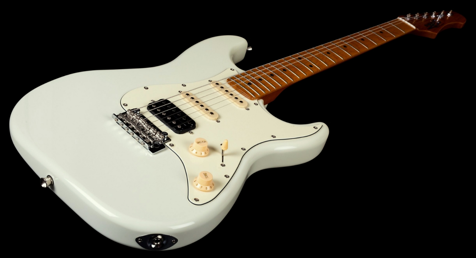 Jet Guitars Js400 Ow Lh Gaucher Hss Trem Mn - White - Guitarra eléctrica con forma de str. - Variation 2